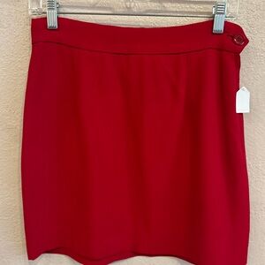 Moschino Couture Red Lined Mini Skirt Size 10